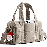 BAGSMART Reiki Gym Bag for Women, Mini/Medium Crossbody Bags for Women, 5L Dance Bag with Detachable Strap, 15L Yoga Mate Bag with Wet & Dry Pocket, Mini/Sand Brown