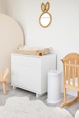 Ubbi Stainless Steel Nappy Bin Odour Locking No Special Bags White view 9
