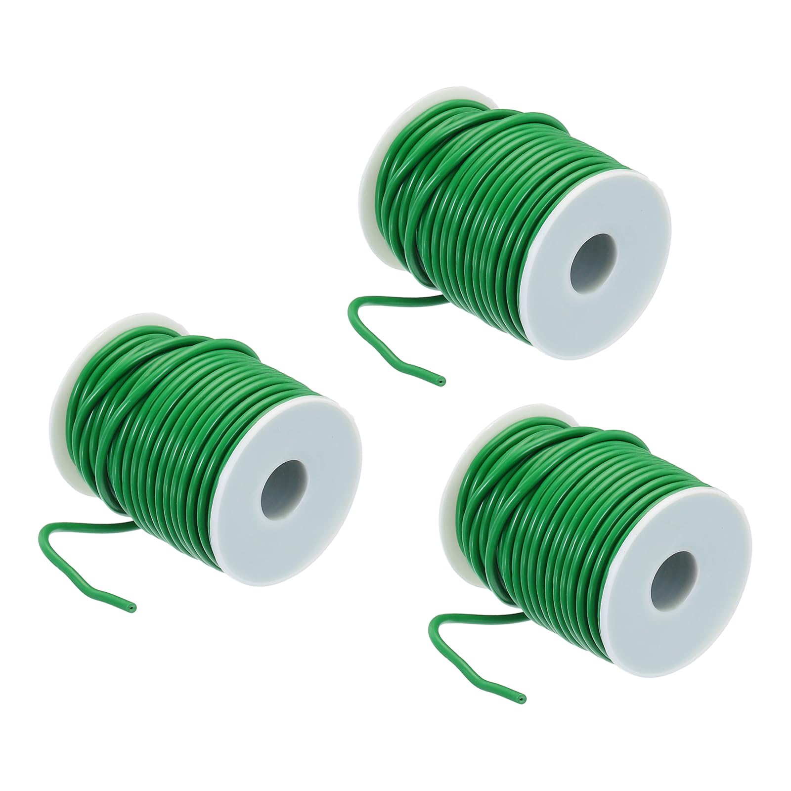 PATIKIL 65ft/20M 3.5mm Soft Twist Ties, 3 Pack Garden Plant Ties Reusable for Gardening Climbing Vines Office Home Cable Organizing, Green