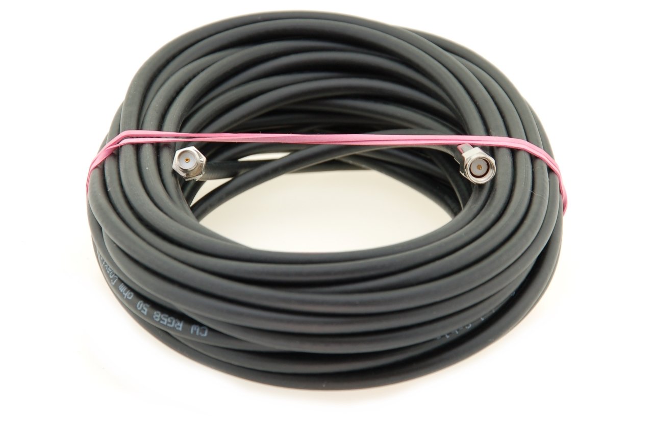 Alda PQ Antenna Extension cable 10m, RG58 for SMA/M to SMA/F