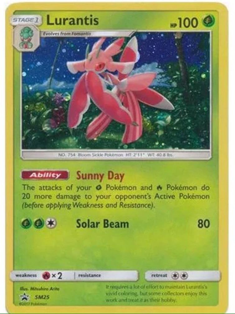 Pokemon Lurantis SM25 Holo Card