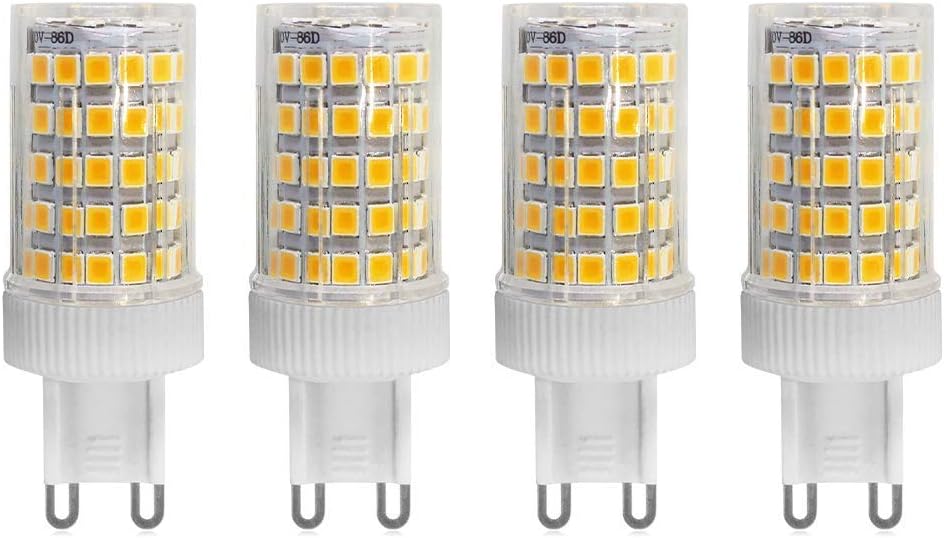 4 Pack G9 LED Bulb 10W Dimmable,Warm White 3000K,60W Halogen Bulb Replacement,SMD LED Light Bulb,Bi-pin Base,AC 220V for Ceiling Light Fittings Chandelier Interior Lights