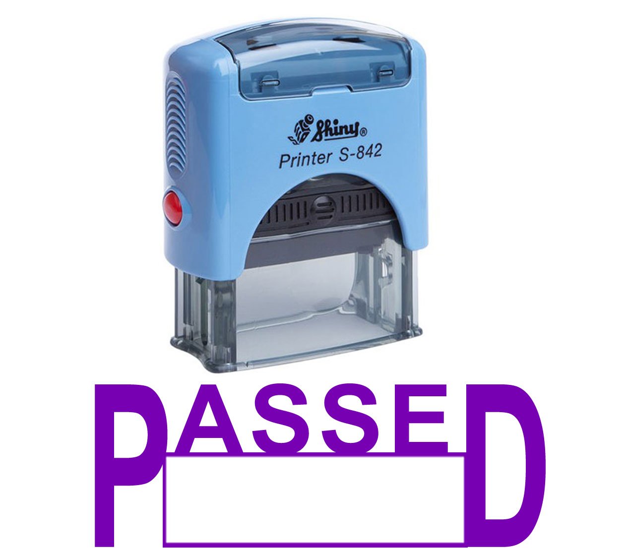 Passed Self Inking Rubber Stamp Office Stationary Custom Shiny Stamp