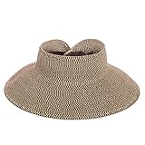 San Diego Hat Company Ultrabraid Sun Visor Hat w/ Natural Brim (Mixed Brown)