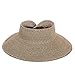 San Diego Hat Company Ultrabraid Sun Visor Hat w/ Natural Brim (Mixed Brown)
