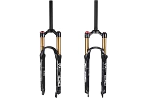BOLANY 26/27.5/29 inch MTB Bicycle Magnesium Alloy Suspension Fork, Tapered Steerer and Straight Steerer Front Fork (Manual Lockout - Remote Lockout)