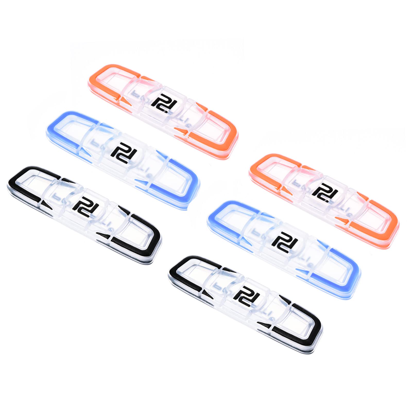 PATIKIL Tennis Racket Vibration Dampener, 6 Pack Soft Silicone Racquet Shock Absorber String Damping, Black, Blue, Orange