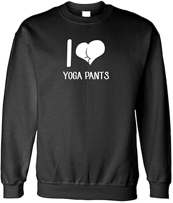 yoga pants and sweatshirt