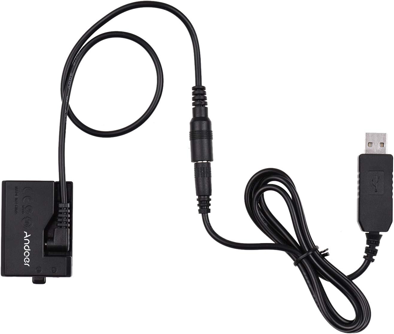 Andoer ACK-E10 LP-E10 USB Battery Adapter Compatible with Canon EOS Rebel T3/T5/T6/T7/T100/Kiss X50/Kiss X70/1100D/1200D/1300D/2000D/4000D - Image 3