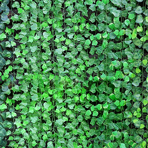 12 Pcs of 82 inch Artificial Plant Fake Hanging Vine Ivy Leaves Greenery Garland for Wedding Backdrop, Jungle Decorations, Safari Party Supplies, Farmhouse Wreath