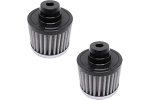 2 pcs/set SHLPDFM Air Filter Chrome Valve Cover Push In Breather 3-1/4" OD Gray Washable Filter Open Sided Fits for 1-1/4" Hole SBC BBC 350 454 Chevy