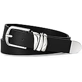 VONMELLI Women's Belt for Jeans Dress Leather Belt for Women Fashion Waist Ladies Belt with Silver Buckle