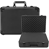 Moubruk Matel Hard Case with Foam, 16" x12" x 6" Storage for camera,cameragear,tools,protective equipment/Customizable Pick & Pluck Foam