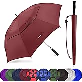 Baraida Golf Umbrella Large 54/62/68/72 Inch, Extra Large Oversize Double Canopy Vented Windproof Waterproof Umbrella, Automatic Open Golf Umbrella for Men and Women and Family.