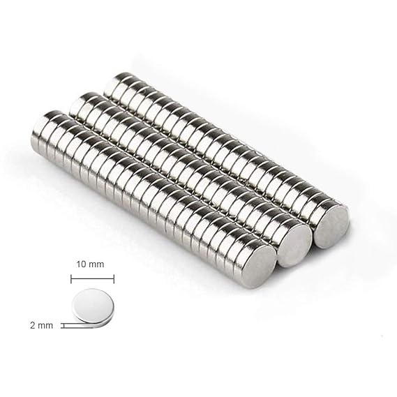 Neodym Magnete, Massway 60 Stück rund & extra starke Mini-Magnete(10mm x 2mm) für Magnettafel, Whiteboard, Kühlschrank