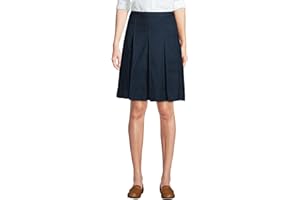 Lands' End School Uniform Women's Solid Box Pleat Skirt Above Knee