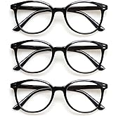 SIGVAN 3 Pack Reading Glasses Spring Hinge Stylish Readers Black/Tortoise for Men and Women