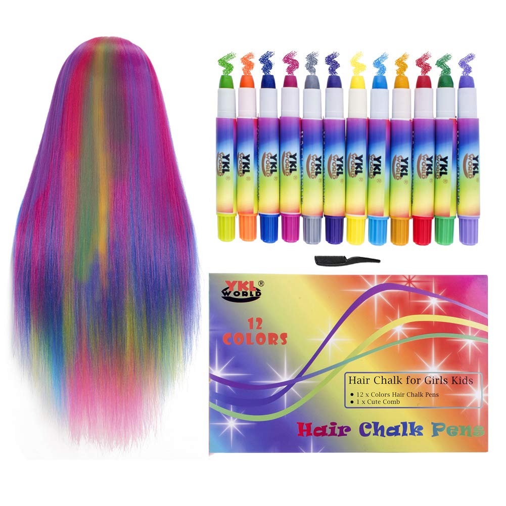Amazon Com Ykl World Hair Chalk For Girls Kids 12 Colorful