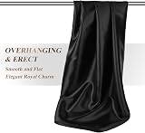 DIVINA VITAE Satin Fabric by the Yard 60in Wide Black Silk Like Dress Material view 3