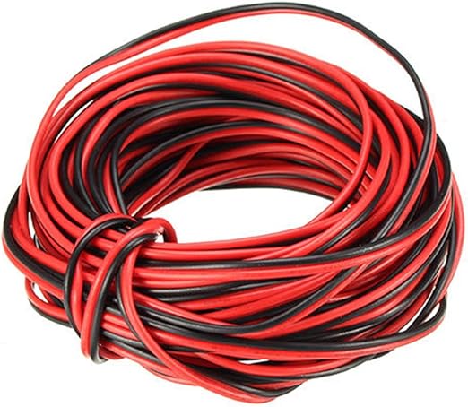 Rouleau De Câble électrique 18 AWG - 100 Pieds (30.5m) - Rouge Et Noir - 12V DC - Cuivre