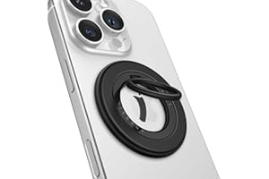 andobil [2025 Upgraded] Double-sided Magnetic Phone Grip for MagSafe [Sability Max] Strong Magnetic Phone Ring Holder Compatible with MagSafe Accessories, iPhone 16 Plus 15 14 13 12 Pro Max Mini Black