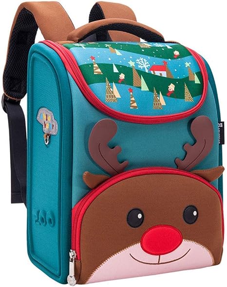 Amazon Co Jp Amazacer 01 幼稚園スクールバッグ3 D漫画の動物子供旅行バックパック背骨の保護リュックサックスティックリトルエルク 25x14x33 Cm Color Little Elk Size 25x14x33 Cm ホーム キッチン