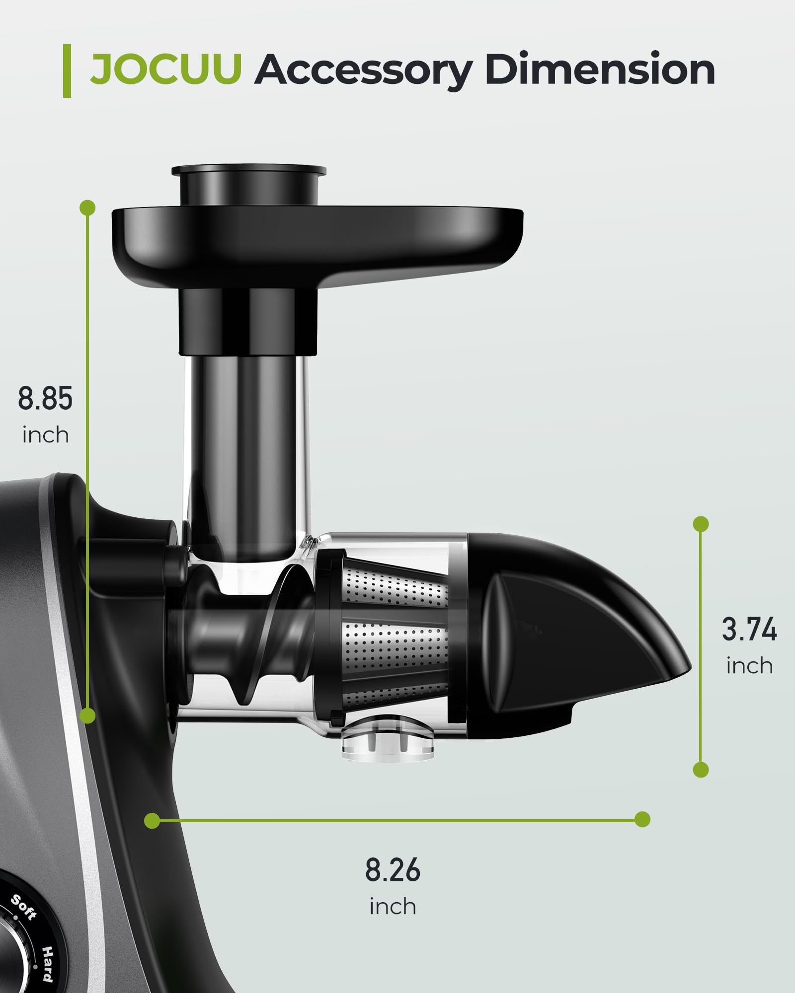 JOCUU ZM1503 Juicer Attachment Kit - Upgrade Aged Juicer to New One with Body, Auger, Filter, Chute,Compatible with JOCUU AMZCHEF Slow Juicer