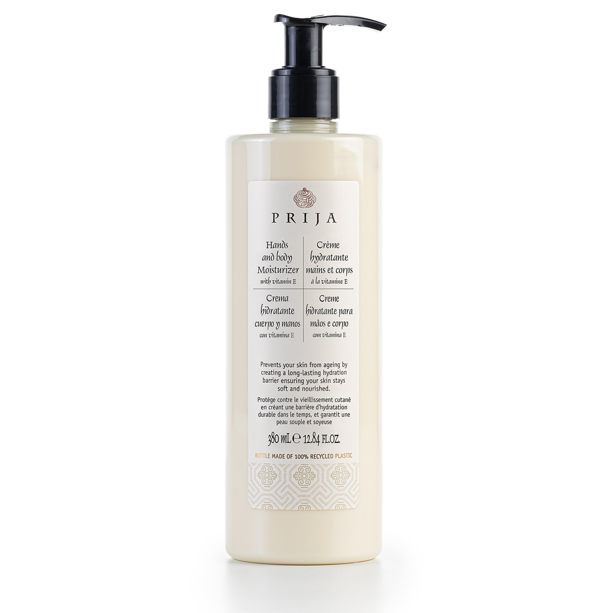 Prija Hands and Body Moisturiser Hydrates and Protects the Skin with Vitamin E, Helps Protect Skin from Ageing by Creating Long Lasting Hidration, Vegan Friendly 380ml