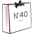 QLSKO 40th Birthday Keepsake Gift Paper Bag for Her Anniversary Party Present Shopping Tote Bags Women 40 Year Old Decorations Idea (1985 40th, Medium (Pack of 1))