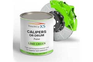TouchupXS-High Temp Brake Calipers/Drums Enamel Coat 1K Lime Green-Half Pint