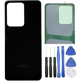 ubrokeifixit Housing Galaxy S20 Ultra Rear Back Glass Cover Replacement for Samsung Galaxy S20 Ultra 6.9" LTE G988B/DS,S20 Ultra 5G SM-G988((NOT for S20+ 6.7",NOT for S20 6.2") (Black)