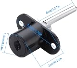 ZHIQIN 2-Piece Cabinet Plunger Drawer Lock for Wardrobe Black view 2