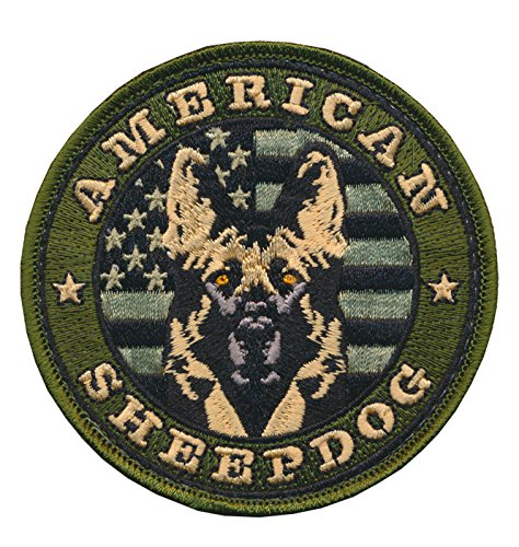 Patch Squad Men's Tactical American Sheepdog Morale Patch (Multitan Round)