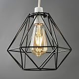 MiniSun Retro Black Metal Basket Ceiling Light Shade 23.5cm view 8