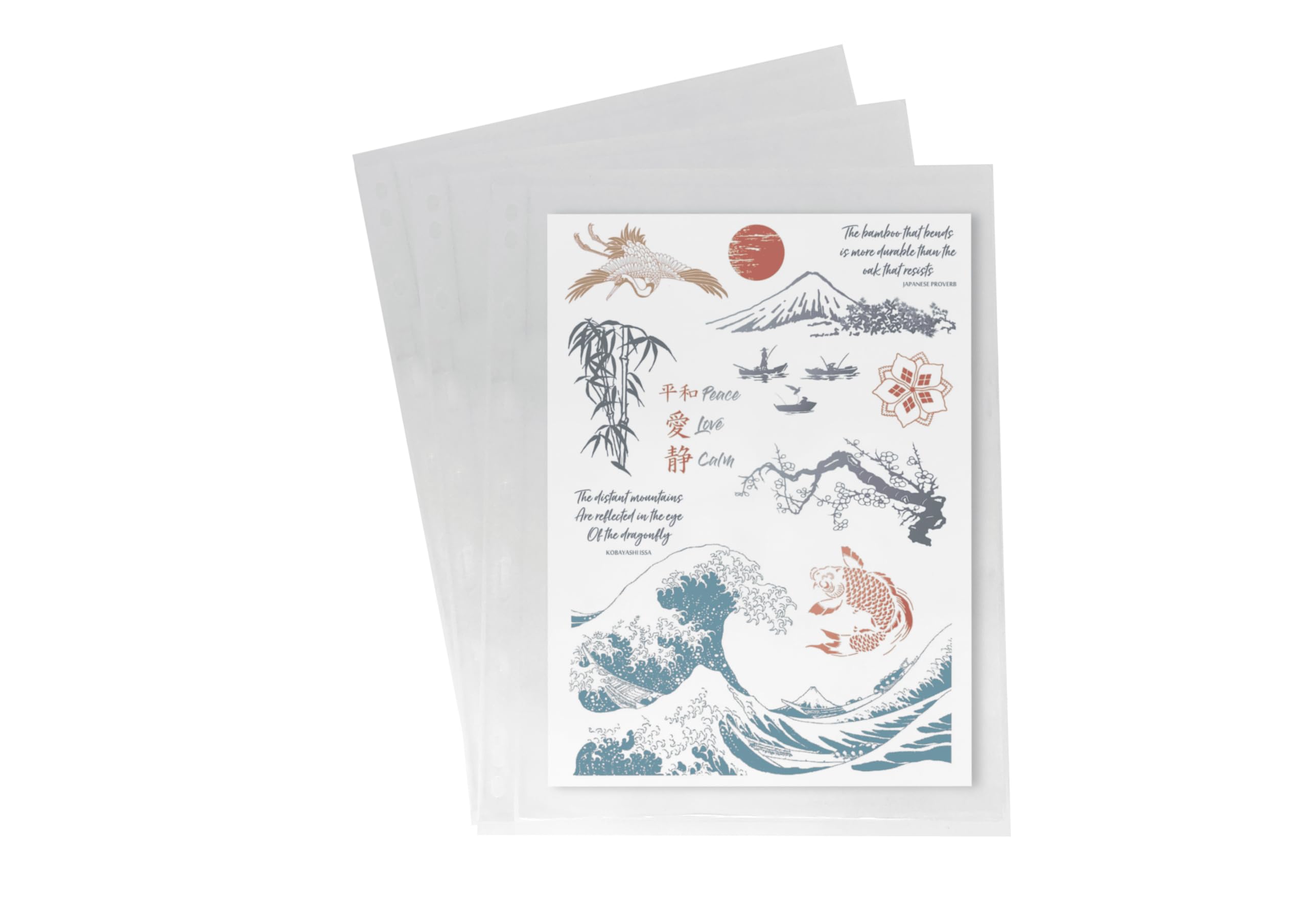 PCCB MINGT 10Pcs Standard 9-Hole Transparent Single-Sided Album Inner Sheets Stamp Banknote Collection Album Inserts Pages For Coin Collecting And Supplies (Single Pocket)