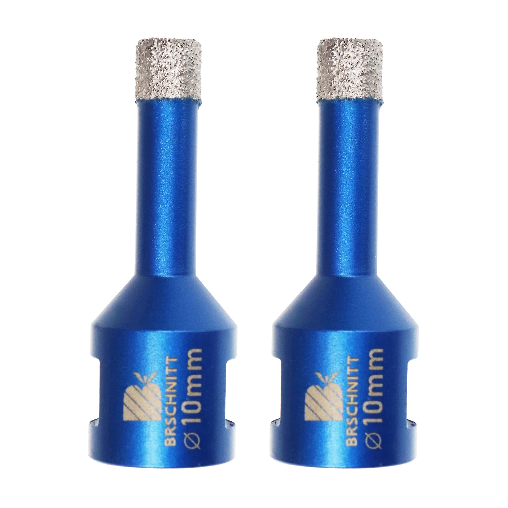 Diamond Drill Bit 10mm,BRSCHNITT 2pcs M14 Vacuum Brazed Diamond Tip Drill Bit for Tile Porcelain Stoneware Ceramic Marble Granite Drilling,Suitable For Angle Grinders — image 1