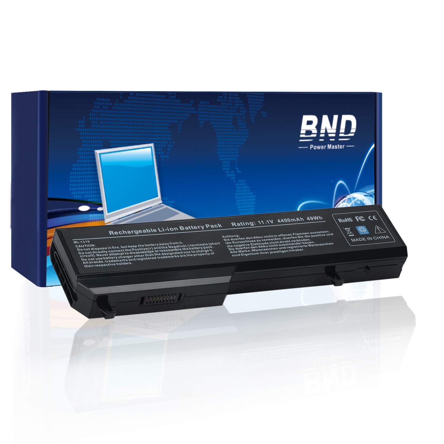 Amazon.com: BND Laptop Battery for Dell Vostro 1520 1510 2510 1310 1320,  fits P/N T116C T114C 312-0922 N956C K738H - 12 Months Warranty  [4400mAh/49Wh ...