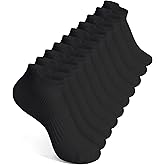CHANCALCAL 10 Pairs Kids Socks for Boys Girls Ankle Athletic Low Cut Socks Half Cushioned Crew Cotton No Show Sock