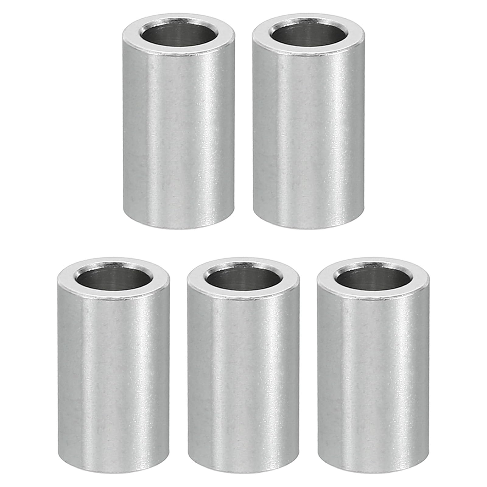 PATIKIL M5 Aluminum Spacers, 5 Pcs Metal Spacer Aluminum 5.2mm ID x 8mm OD x 14mm L Aluminum Spacer Screw Standoff Round for 1/5inch or M5 Screw Bolts