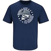 Smack Apparel Dallas Football Fans. Silver and Blue 'Til The Day I'm Through Navy T-Shirt (Sm-5X)