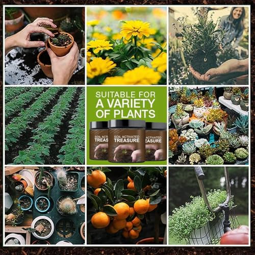 Makingtec Soil Activated Treasure, Organic Conditioner, Premium Plant Flower Fertilizer, Activator For Raised Garden Beds, Potting Mix, Lawns And Gardens (1)