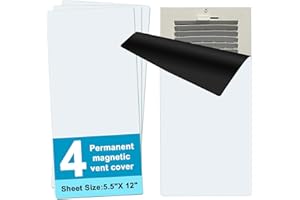 SUCIN 1957 Strongest Available Magnetic Vent Covers 12" x 5.5" (4 Pack), Superior Hold Vent Covers for Home, Air Vent Covers for Floor, Wall, Ceiling Vents (12" x 5.5"/4 Pack)