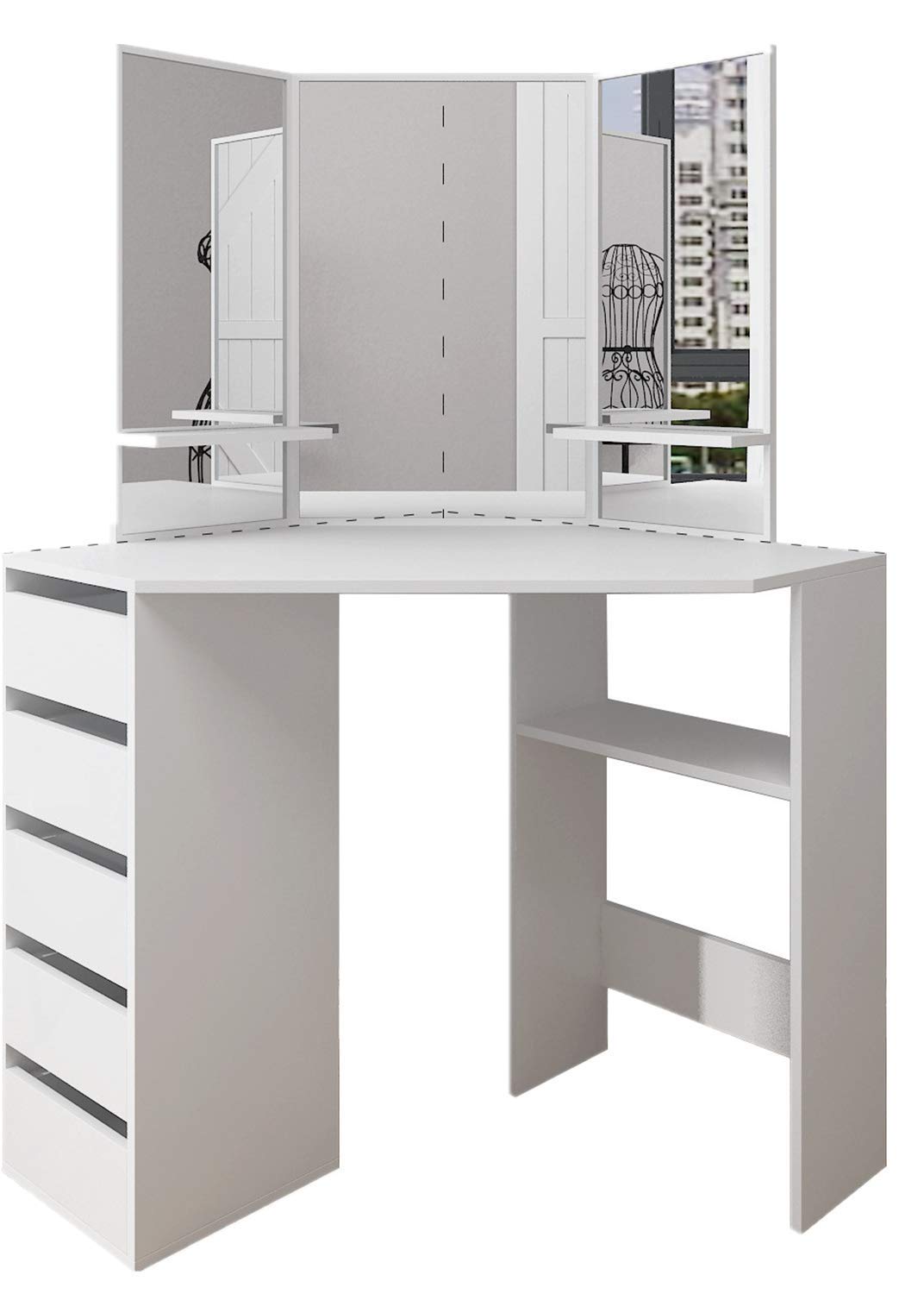 Corner Dresser,MKLEKYY Modern Bedroom Dressing Table