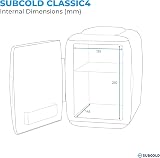 Subcold Classic4 Mini Fridge Cooler & Warmer 4 L 6 Cans AC USB White view 8