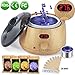 Wax Warmer Waxing Kit - Aldom - Digital LCD Display Hair Removal Wax Pot with Precision Temperature Control (110°F - 276°F), 4-Flavor Wax Beans and 20 Wax Applicator Stickers for Professional Beauty