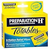 Preparation H Totables, Hemorrhoidal Wipes with Witch Hazel 10 ct (Quantity of 6)
