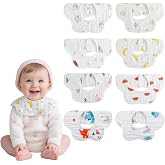 8-Pack 360&deg; Rotate Organic Cotton Baby Bibs, Newborn Muslin Bibs For Teething And Drooling,Unisex Baby Bibs For Toddler, Adjustable With Snaps, Super Soft &amp; Absorbent Baby Bibs For Boys And Girls.