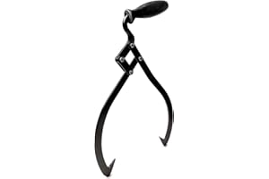 Biltek 16" Logging Skidding Tongs Non-Slip Grip- Log Lifting, Handling, Dragging & Carrying Tool