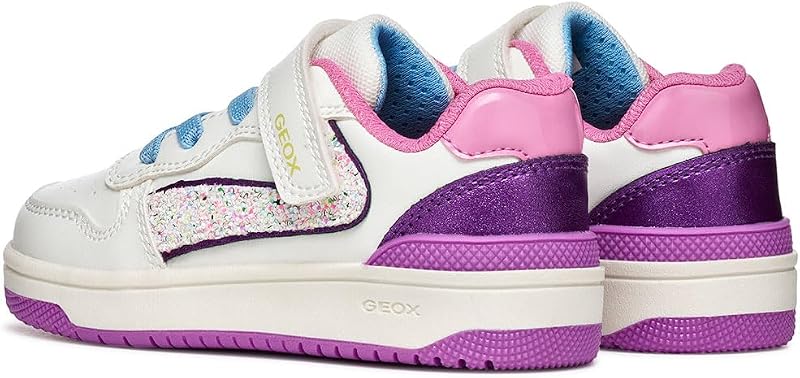 J Washiba Girl A Sneaker, Bianco/Viola Dk, 34 EU