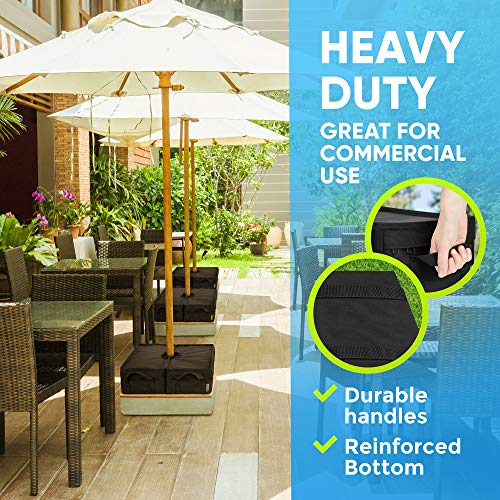 Rhino Detachable Umbrella Base Weight, 18" ~ Fits Any Offset, Cantilever & Any Outdoor Patio Umbrella Stand ~ Easy Set up (Black)